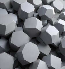 Geometric shapes overlapping each other on gray background, modern aesthetic, artistic composition, minimalist style., geometric patterns, overlapping shapes