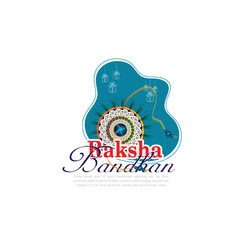 illustration of decorated rakhi for Indian festival Raksha Bandhan background.