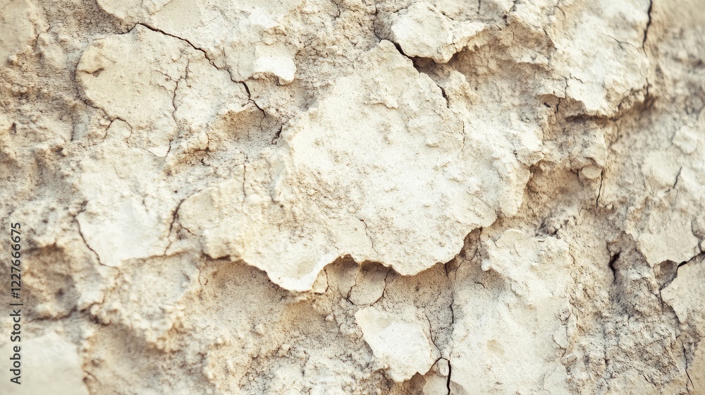 Aufkleber textured natural travertine stone surface with cracks and earthy tones for background use in design 