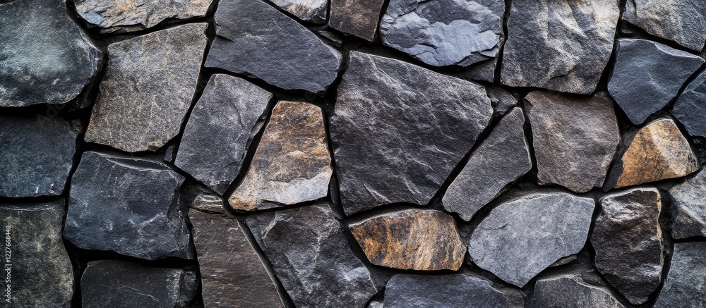 Poster black stone texture for home decoration with ceramic tile surface background featuring natural stone