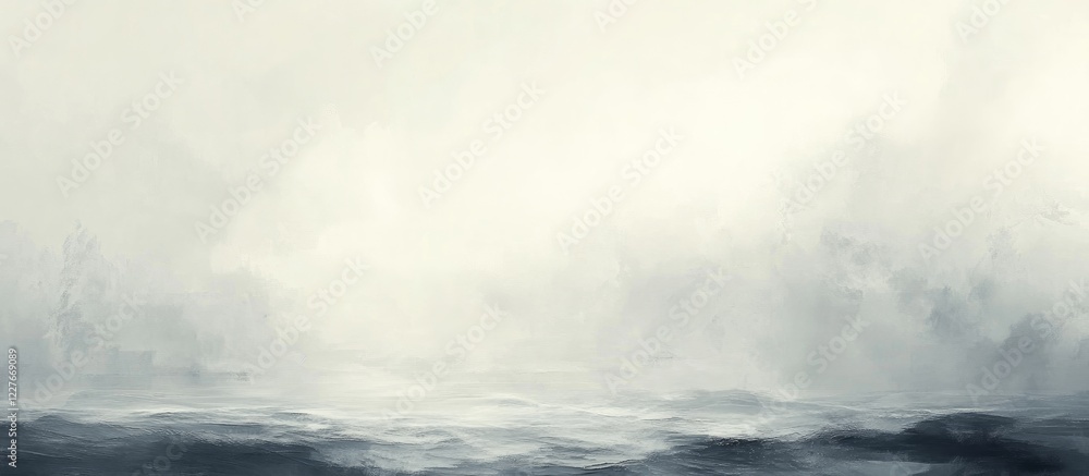 Poster shades of grey mist fog and smoke creating a serene atmospheric background with space for text or gr