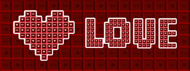 Valentine's Day Background Square Box