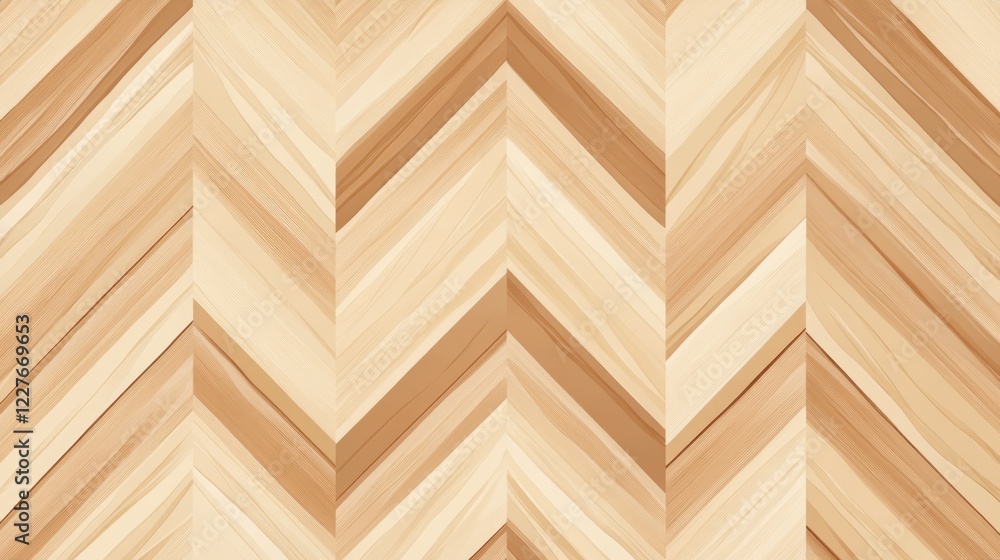 Poster chevron pattern in natural wood texture showcasing a warm and inviting design ideal for backgrounds 
