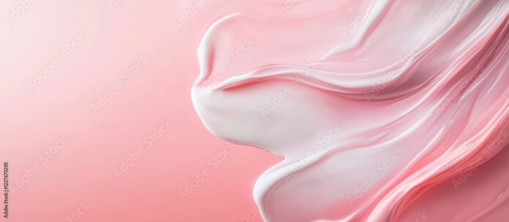 Poster soft pink and white abstract background with flowing textures perfect for adding text or branding el