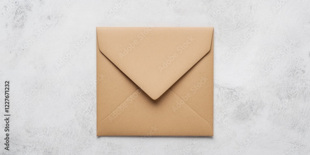 Poster elegant kraft envelope on a neutral background with ample copy space for text ideal for invitations 