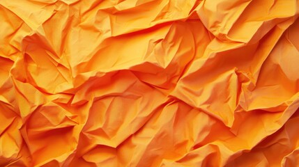 Orange Crumpled Paper Texture Background for Creative Design and Art Projects