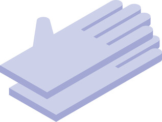 Medical gloves protecting hands isometric icon represents hygiene and safety in healthcare settings