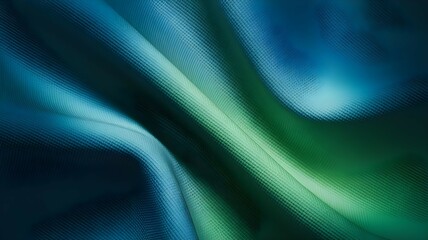 Obraz premium Abstract Blue and Green Digital Fabric Texture - High-Resolution Fluid Wave Background for Modern Design and Aesthetic Wallpapers