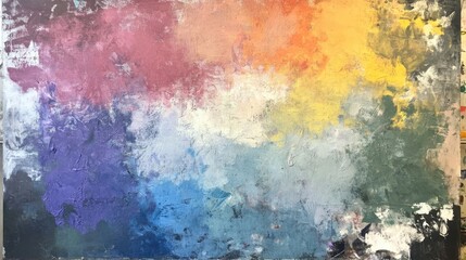Obraz premium Colorful Abstract Texture for Creative Painting Projects with Palette and Brush Concept