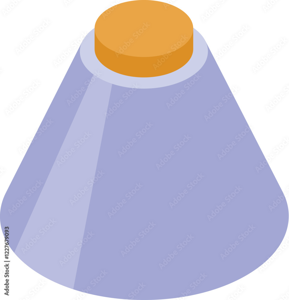 Poster purple cone showcasing an orange lid, creating a striking contrast and adding a pop of color