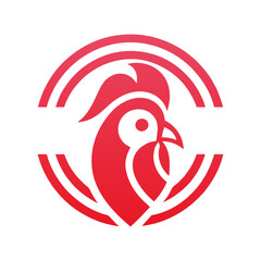 Modern Minimalist Chicken Logo Vector Design.