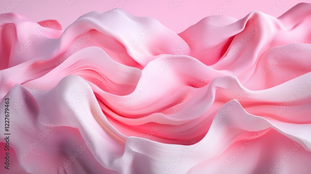 Poster soft flowing pink abstract waves background for design and creative projects