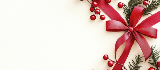 Decorative greeting card design featuring festive elements and empty space for personalized text on a light background. Ideal for holiday greetings.