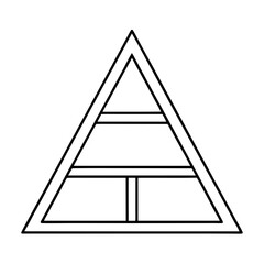 pyramid of pyramid isolated