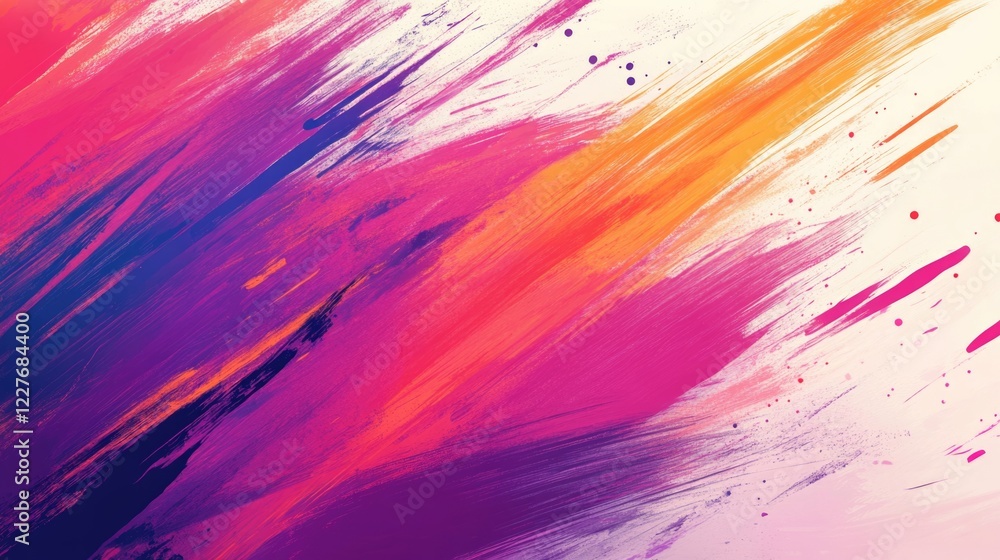 Poster vibrant abstract brush stroke background with dynamic colors and space for text or product placement