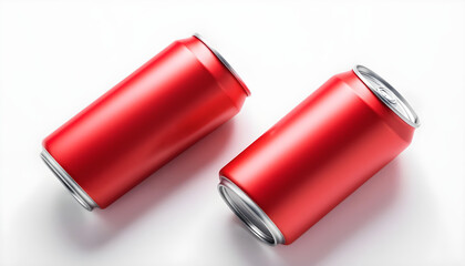 sleek aluminum cans drink mockup