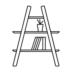 ladder on a white background