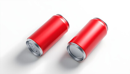 sleek aluminum cans drink mockup
