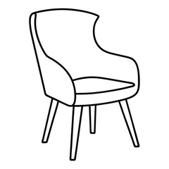 black and white chair