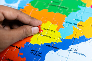 Political map of India