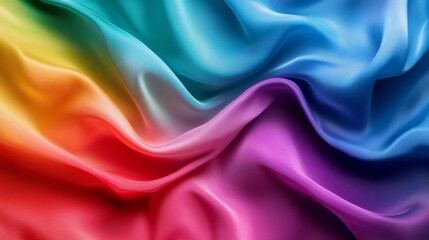 Obraz premium A colorful piece of fabric with a rainbow pattern