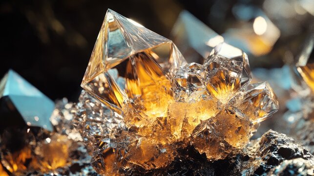 Phenanthrene Polymer Crystal Formation with Reflections and Light Enhancements