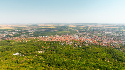 Wider view of P&eacute;cs from the TV tower on sunny summer day.