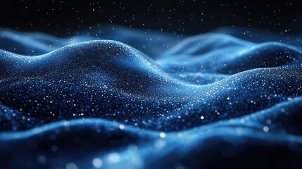 Fototapeta premium Abstract representation of shimmering ocean waves illuminated by soft light, creating a serene atmosphere