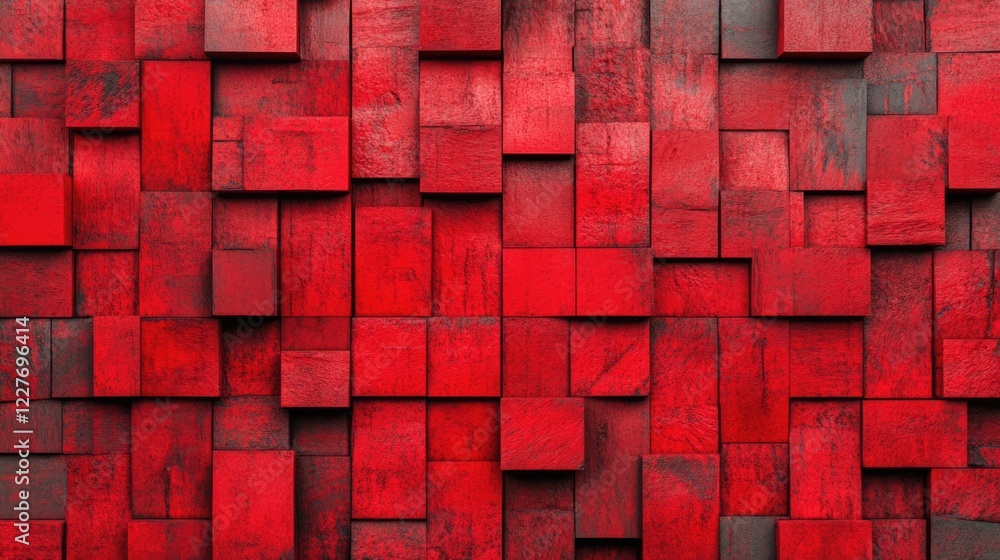 Poster red brick wall texture background with distressed surface for design and art projects