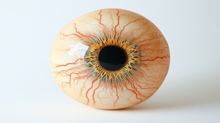 Realistic Human Eye Model on Solid Background