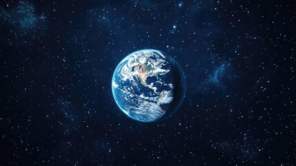 Cosmic Earth View with Stars and Nebulae in Outer Space Capturing the Essence of Science Fiction and Infinite Possibilities