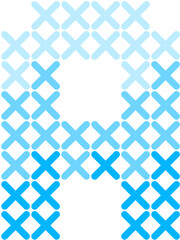 Cross Stitch Font Letter A