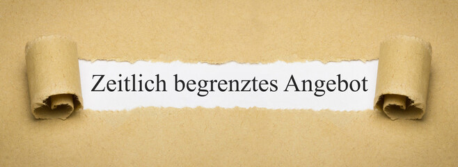 Zeitlich begrenztes Angebot