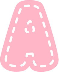 Stitch Font Letter A