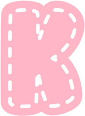 Stitch Font Letter K