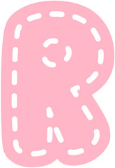 Stitch Font Letter R