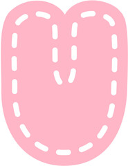 Stitch Font Letter U