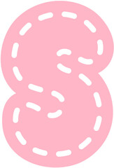 Stitch Font Letter S