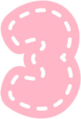 Stitch Font Number 3