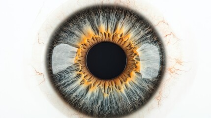 Intricate Close-up of a Human Eye with Unique Patterns