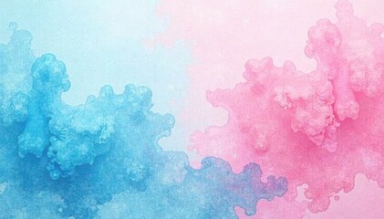 Dreamy pastel blue and pink watercolor wash, blurred texture , ethereal, wash, painting