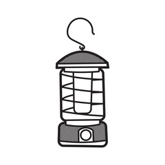 black and white images of simple hanging lamps