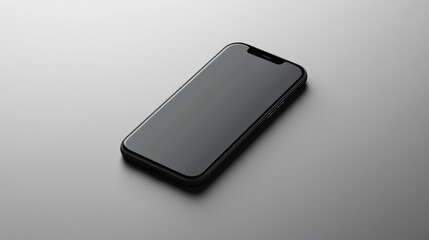 Naklejka premium Realistic smartphone mockup on a minimalist background for showcasing social media and digital content design