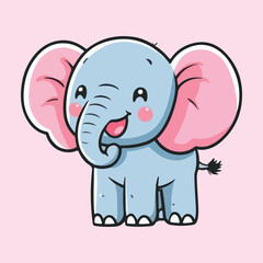 cartoon elephant vector illustration 