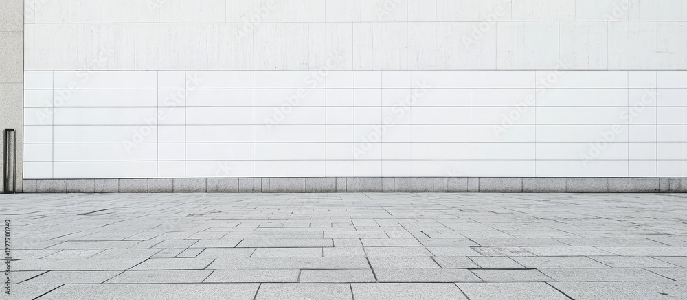 Aufkleber Plain white wall mockup for product display and advertisement showcasing in minimalist design with ample space for branding and marketing.