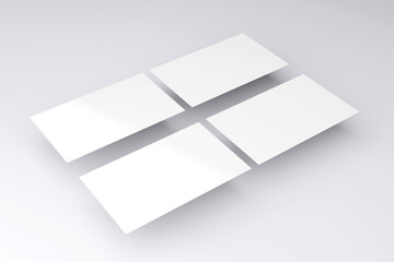 Businesscard mockup（名刺複数枚モックアップ ｜ グレー背景）