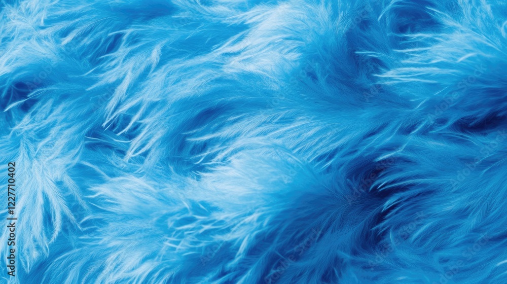 Poster vibrant close-up of soft fluffy blue feathers with smooth texture ideal for backgrounds and design p