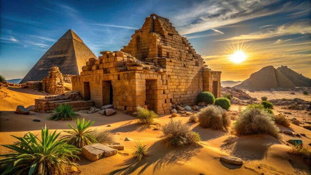 Damaged Karima Pyramid: urban exploration captures haunting beauty in ancient Egyptian ruins.