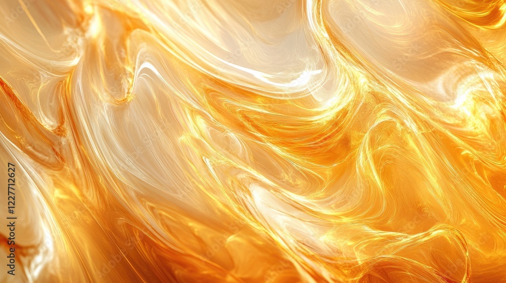 Aufkleber elegant abstract design featuring fluid golden curves and soft lighting effects creating a warm and 