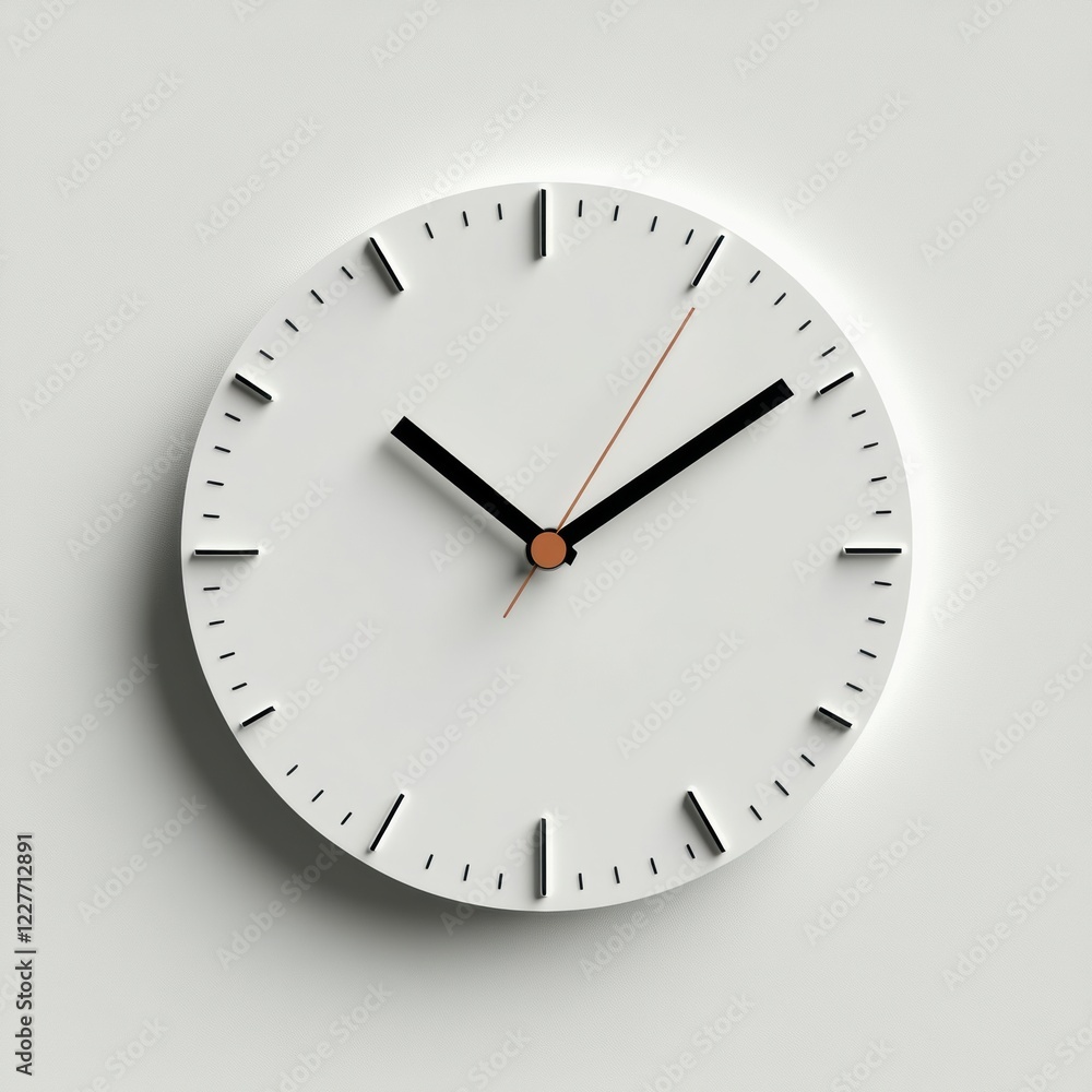 Leinwandbilder modern wall clock displaying time with simple design in soft lighting for minimalist decor. generati